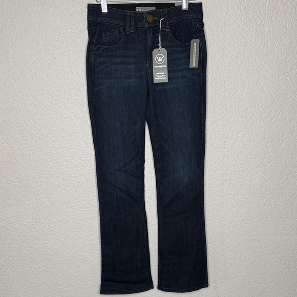 Wit & Wisdom Brittany Absolution Itty Bitty Boot Denim Jeans Size 4 Dark Wash - Picture 2 of 6